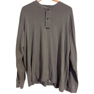 Vintage 90s Polo Sport Ralph Lauren Green Long Sleeve Henley Y2K TShirt Mens XL